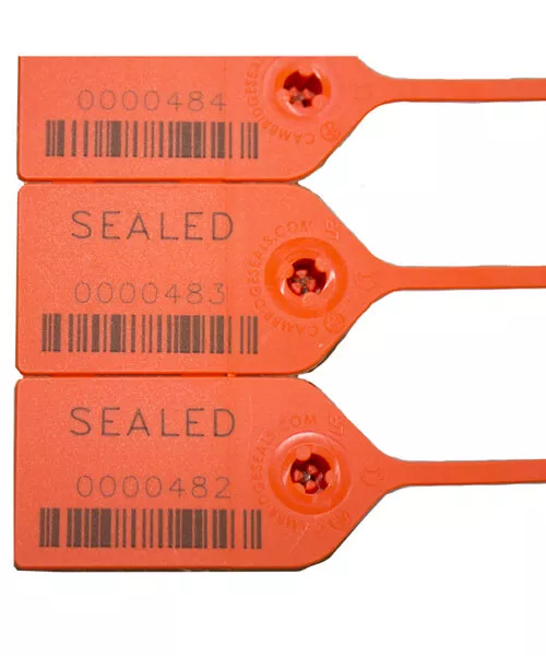 Adjustable Barcode Pull Tight Security Seal, Numbered 100/pkg.