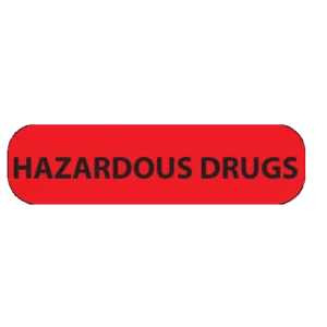 Red Hazardous Drugs label | Maxpert Medical