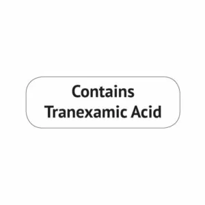 White Contains Tranexamic Acid label | Maxpert Medical