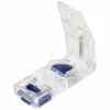 Angled view of opened blue Top view of opened blue MAXSPLIT™ Pill Splitter with Puncher | Maxpert Medical
