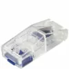 Angled top view of closed blue MAXSPLIT™ Pill Splitter with Puncher | Maxpert Medical